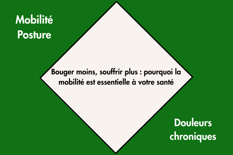 Bouger, souffrir, mobilité essentielle au centre médical AGeIR balexert